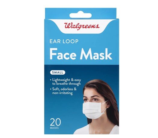 Walgreens Earloop Face Masks Small 20 ea