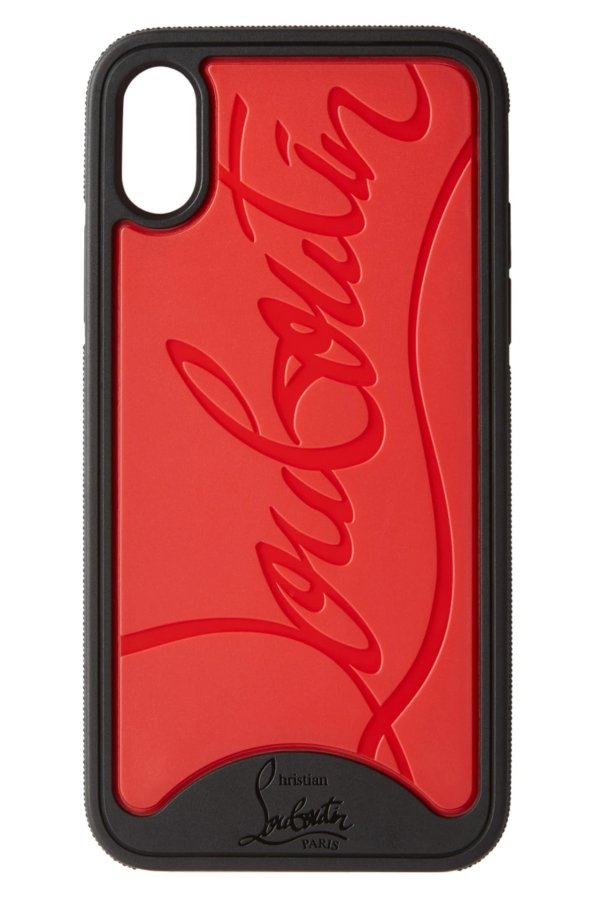 黑色 & 红色 Loubiphone 运动鞋 iPhone X/XS 保护壳