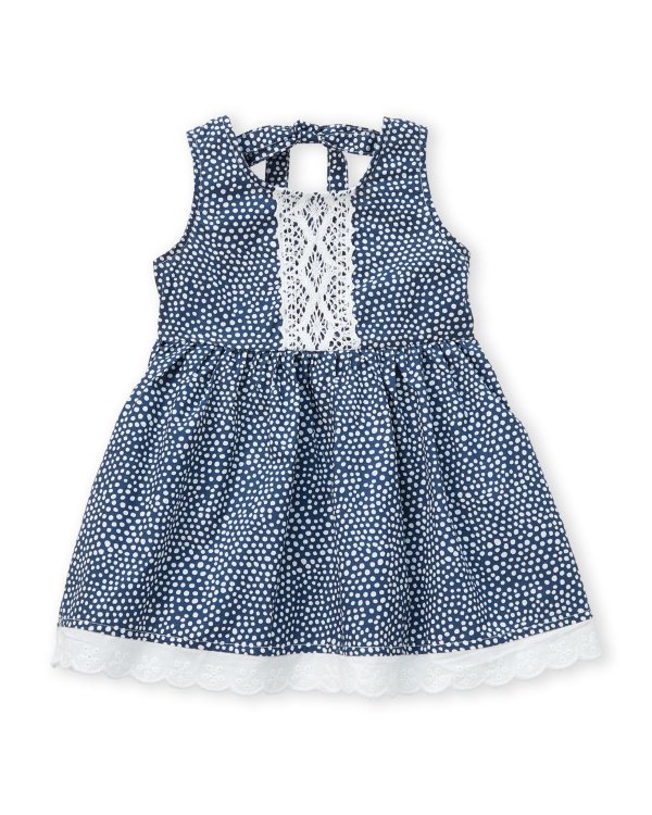 (Toddler Girls) Printed Halter Lace Dress