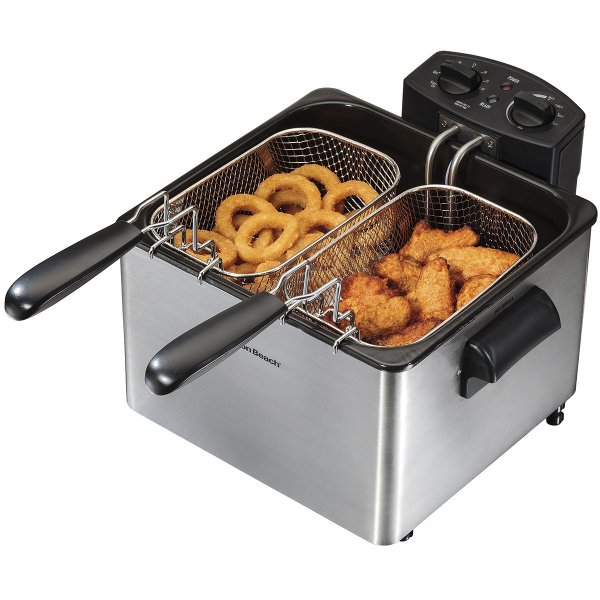 Professional-Style Deep Fryer with 2 Baskets