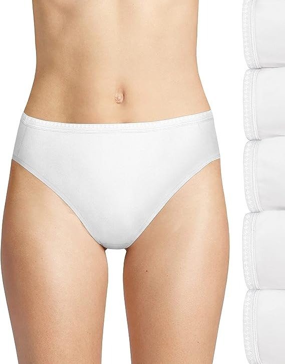 Ultimate Women's High-Waisted Panties, Moisture-Wicking Cotton Briefs, High-Rise Underwear, 6-Pack (Colors May Vary)