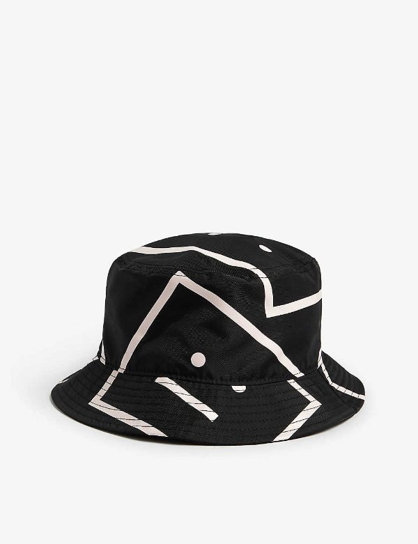 Pansy face cotton bucket hat