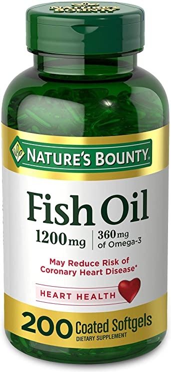 Fish Oil, Supports Heart Health, 1200 Mg, Rapid Release Softgels, 200 Ct