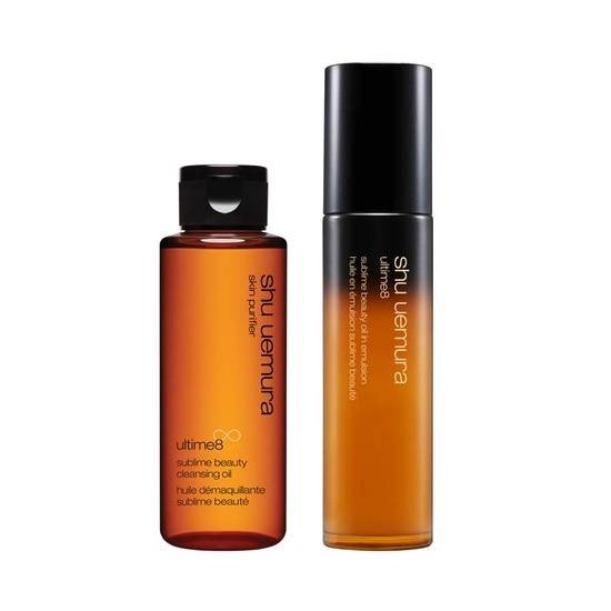 ultime8 moisturizing duo - cleansing oil and emulsion - shu uemura art of beauty