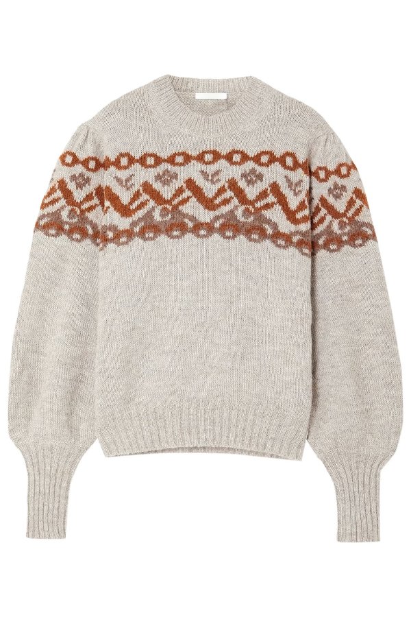Fair Isle alpaca-blend sweater