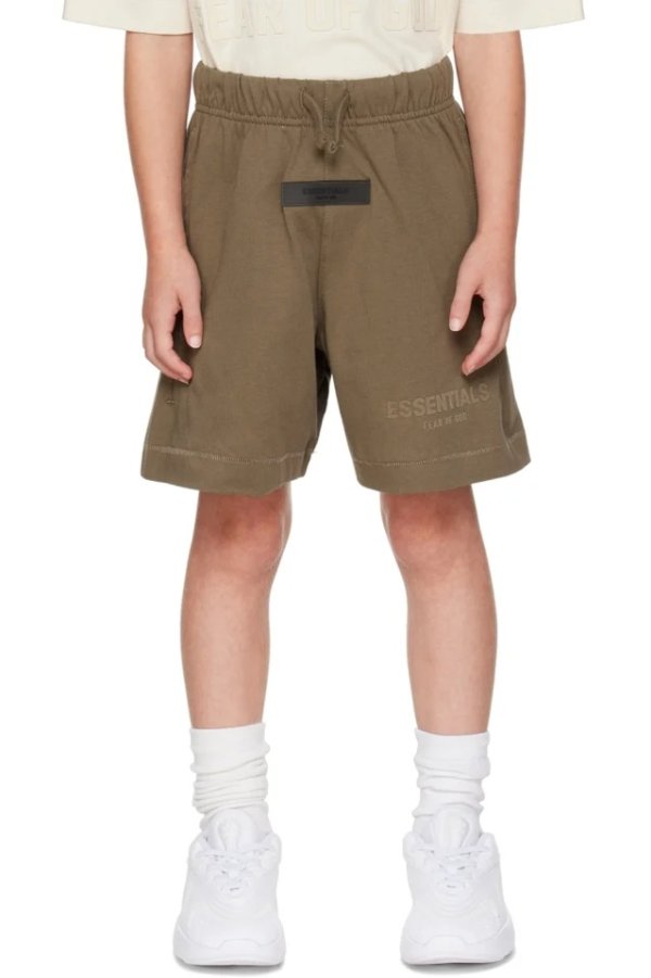 Kids Brown Jersey Shorts