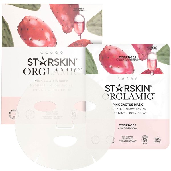 Orglamic Pink Cactus Oil Mask Hydrate + Glow Facial 0.9 oz