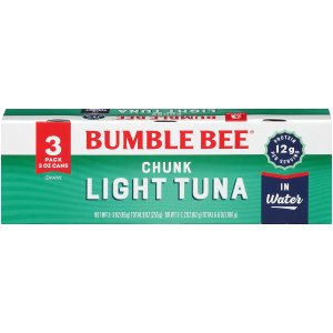 Bumble Bee Chunk Light Tuna in Water, 3 oz Cans (Pack of 24)