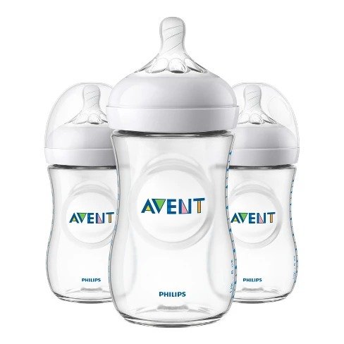 Philips Avent Natural 3pk Baby Bottle 9oz - Clear