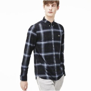 Lacoste Men's L!VE Flannel Woven Shirt