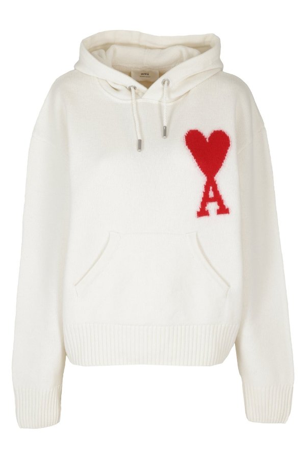 De Coeur Logo Embroidered Knit Hoodie