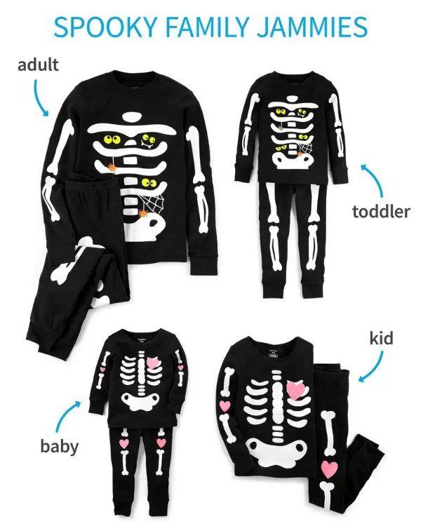 Skeleton Family Matching PJs