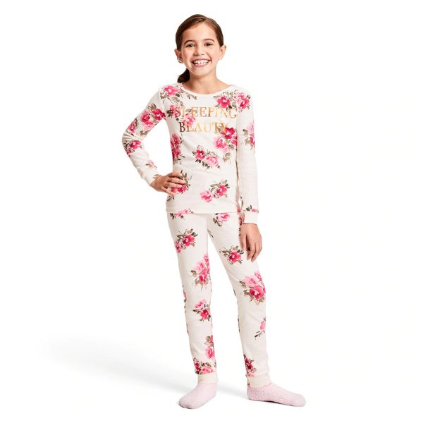 Girls Mommy And Me Beauty Matching Snug Fit Cotton Pajamas