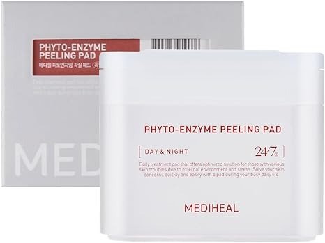 (Only Refill) MEDIHEAL Phyto Enzyme Peeling Pad - Vegan Face Resurfacing Gauze Pads with LHA & Papaya Enzym - Pore Tightening Pads to Control Sebum - Exfoliating Pads for Dead Skin Cells, 90 Pads