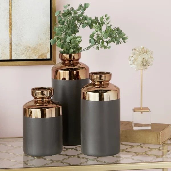 3 Piece Copper Table Vase Set3 Piece Copper Table Vase SetRatings & ReviewsQuestions & AnswersShipping & ReturnsMore to Explore