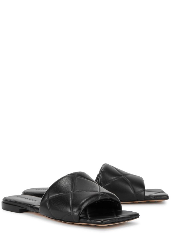 The Rubber Lido leather sliders