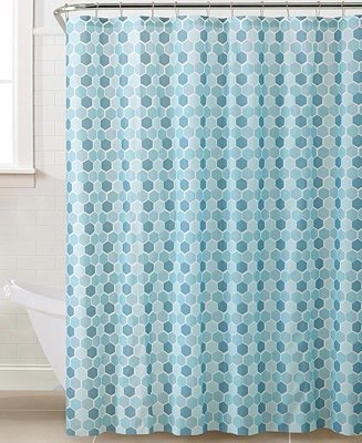 Hexagon Design Shower Curtain