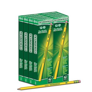 Dixon Ticonderoga Wood-Cased #2 HB Pencils, Box of 96, Yellow (13872)