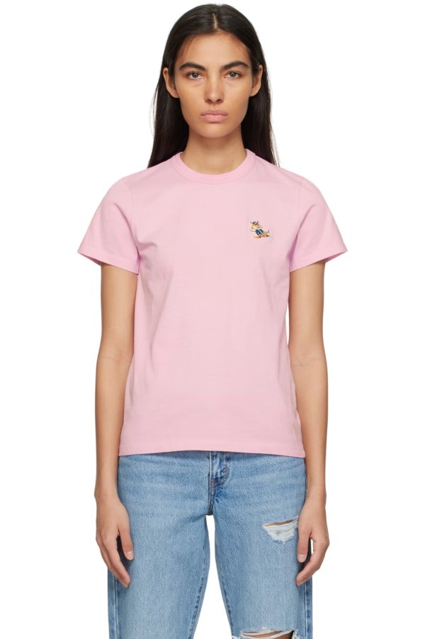 粉色 Dressed Fox T 恤