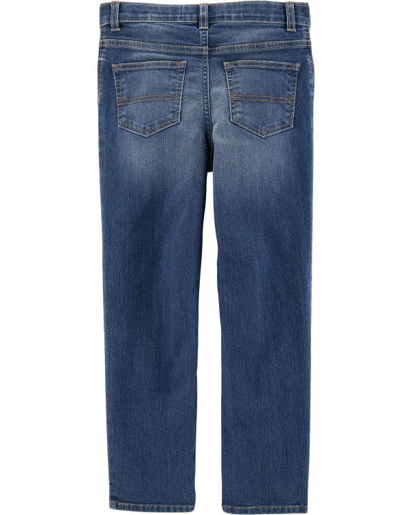 Classic Straight Leg Indigo Wash Jeans