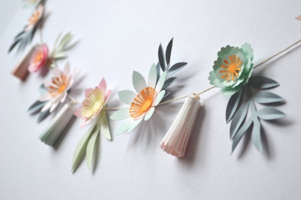 DIY floral tassel garland craft kit | Etsy