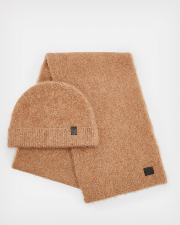 Logan Brushed Beanie and Scarf Gift Set