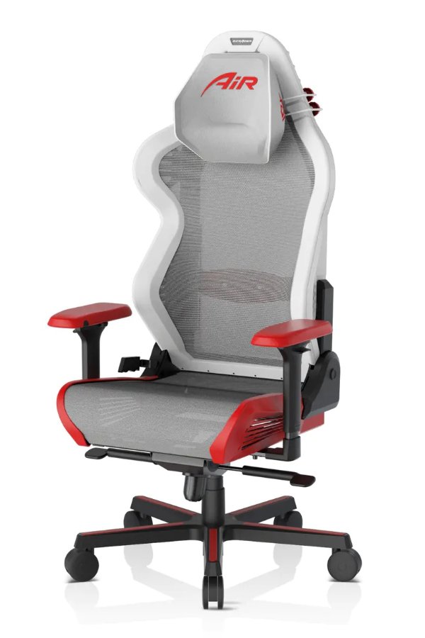 Air Mesh Gaming Chair Modular Office Chair White & Red