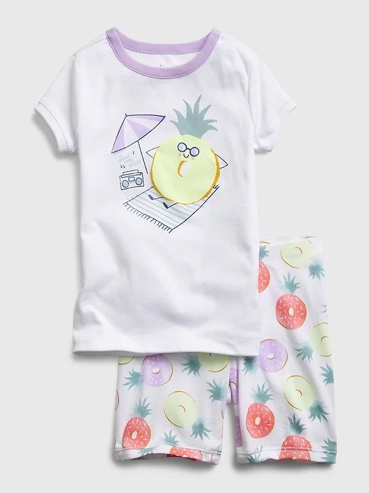 Kids 100% Organic Cotton Pineapple Graphic PJ Set