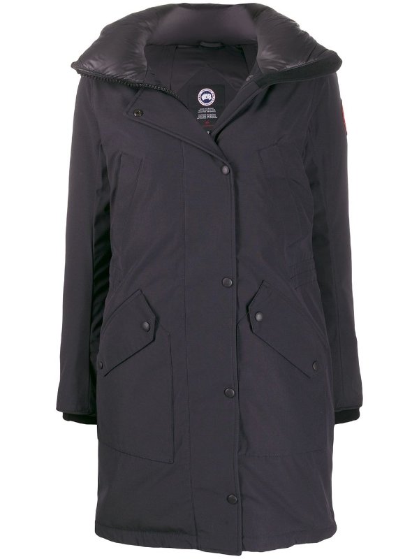 fur-trim hooded parka coat