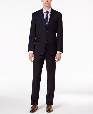 Men's Modern-Fit THFlex Stretch Navy Twill Suit & Reviews - Suits & Tuxedos - Men - Macy's