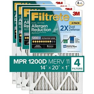 Filtrete 14x20x1 Air Filter MPR 1200D MERV 11 4 Pack
