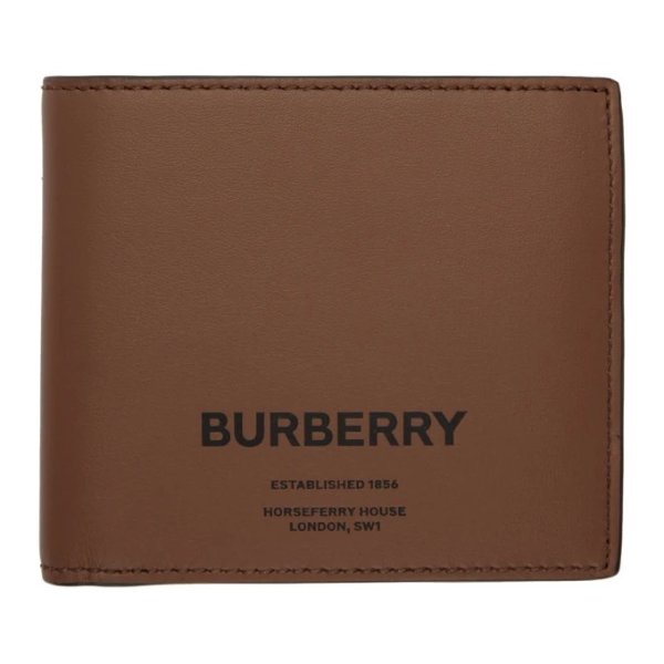 Burberry - Brown 'Horseferry' International Bifold Wallet