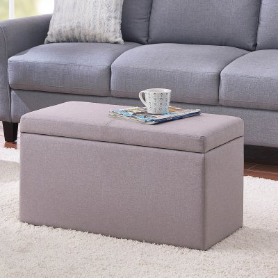 Better Homes Gardens 30 Inch Hinged Storage Ottoman Sand