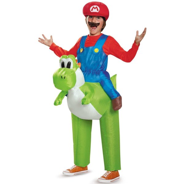 Super Mario Bros. Mario Riding Yoshi Kid's Inflatable Costume