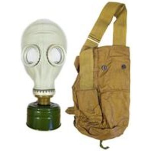 Soviet Russian Civilian Gas Mask Model Russian GP-5 w/ Cloth Shoulder Bag (Haversack), NBC Filter (No Expiration)