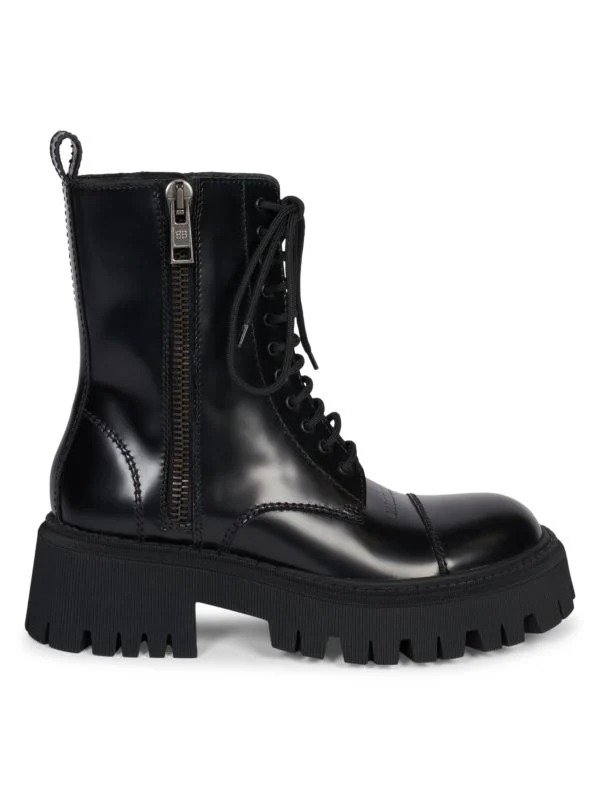 Tractor Leather Combat Boots