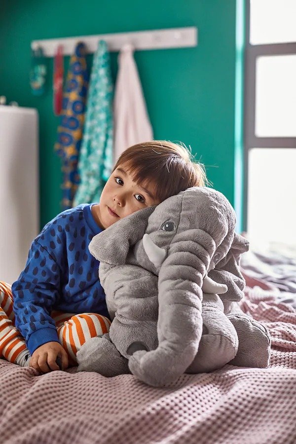 JATTESTOR Soft toy, elephant, gray - IKEA