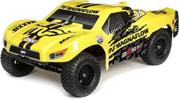 RC Truck 1/10 22S 2 Wheel Drive SCT Brushed RTR Ready-to- Run MagnaFlow LOS03022T1Yellow