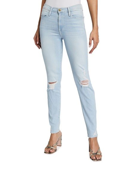 Le High Skinny Distressed Jeans