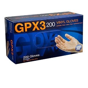 AMMEX - GPX3D42100-BX - Vinyl Gloves - GPX3D - Disposable, Powder Free, Industrial, 3 mil, Small, Clear (Box of 200)