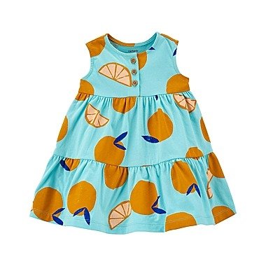 ® Size 3M 2-Piece Fruit Sleeveless Dress and Diaper Cover Set in Blue | buybuy BABY