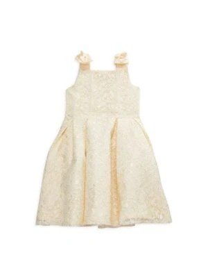 Little Girl's Brielle Lace Bow Dress