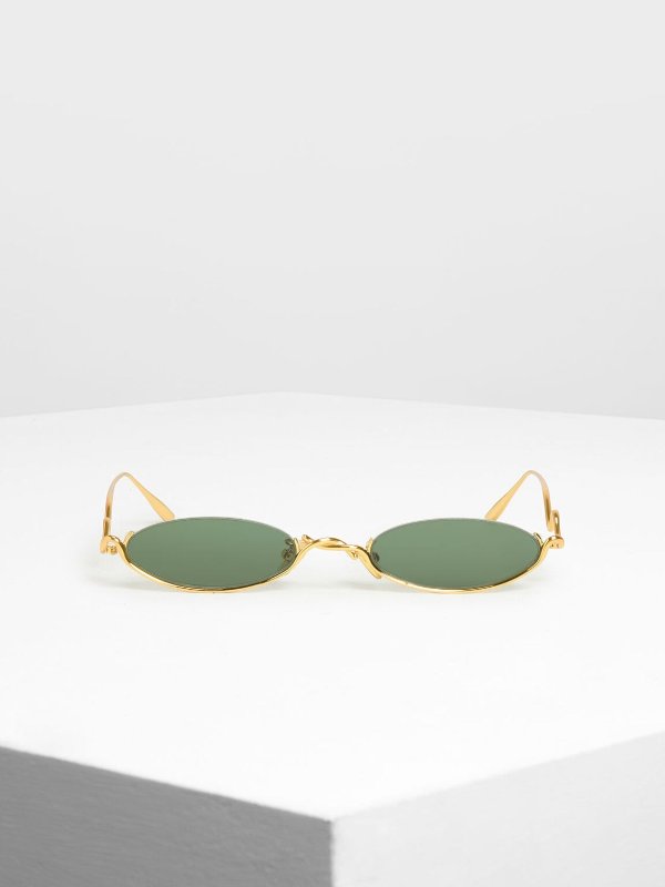 Wire Frame Oval Sunglasses