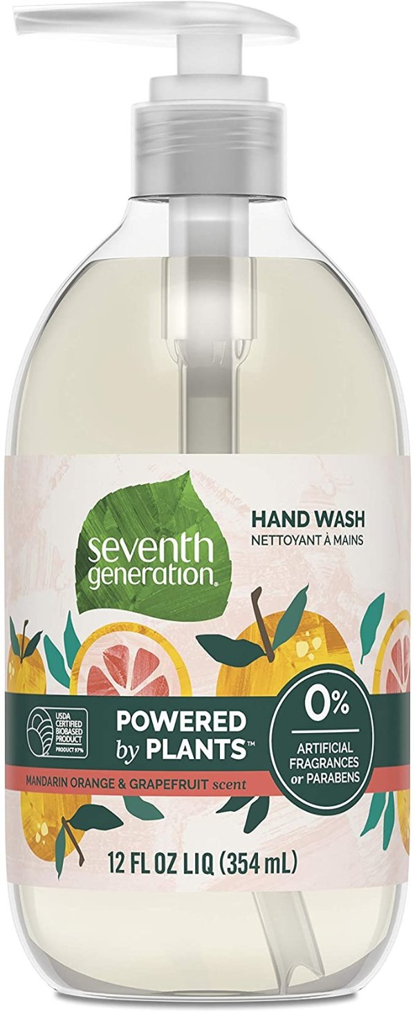 Seventh Generation Hand Wash, Mandarin Orange & Grapefruit Scent, 12oz
