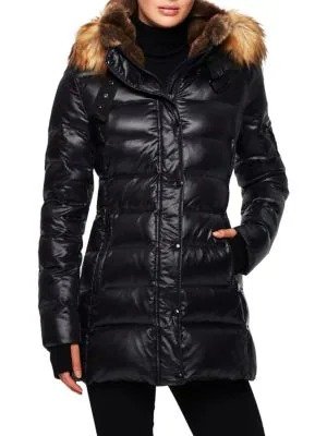 Chelsea Faux Fur Glossy Puffer Jacket