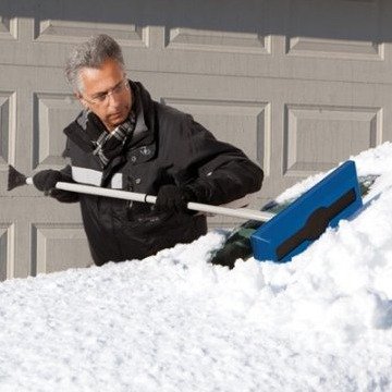 Telescoping Snow Broom with Ice Scraper