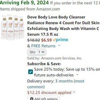 Body Love Body Cleanser Radiance Renew 4 Count