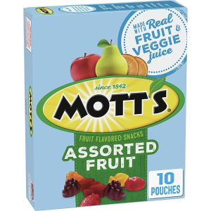 Mott's 什锦口味水果软糖10包8盒装(共80包)