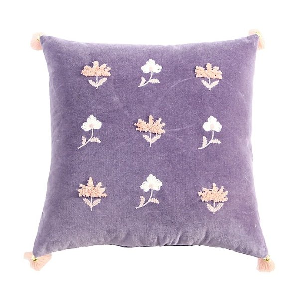 Wild Sage™ Embroidered Floral Square Throw Pillow | Bed Bath & Beyond