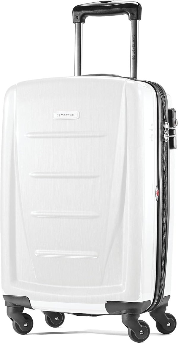 Winfield 2 Hardside Luggage with Spinner Wheels, Brushed White, Carry-On 20-Inch
